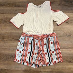 Loft outfit, medium top and size 4 shorts